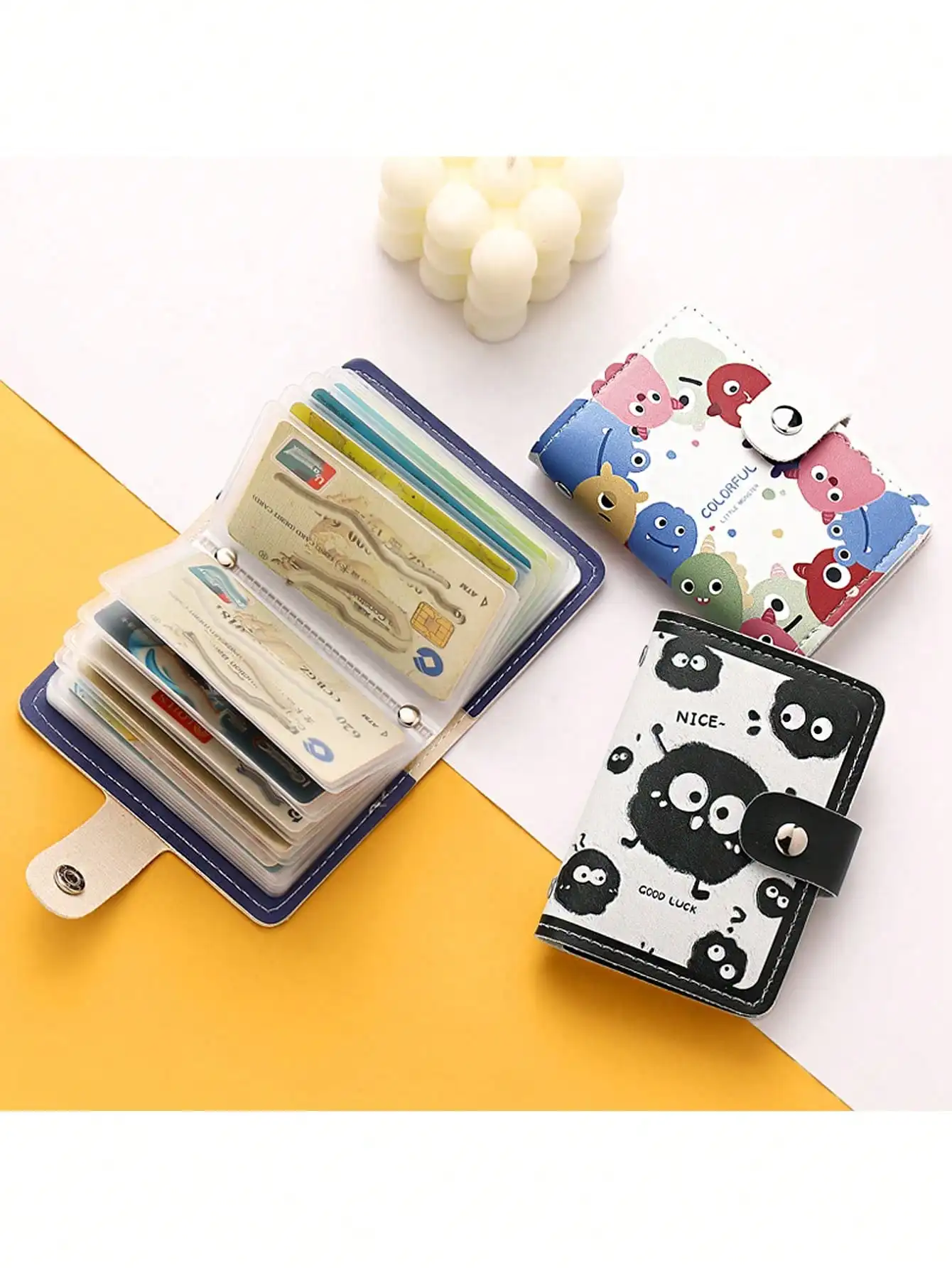 

Soot Card Holder Wallet Cute Monster Design Multi-Slot Organizer Large Capacity Card Case For IDs Licenses Business Cards Unique Collectible Card Pocket For Women Mini Wallet Small Wallet Cute Wallet Card Wallet Coin Wallet Gifts For Women Funny Gifts Tea