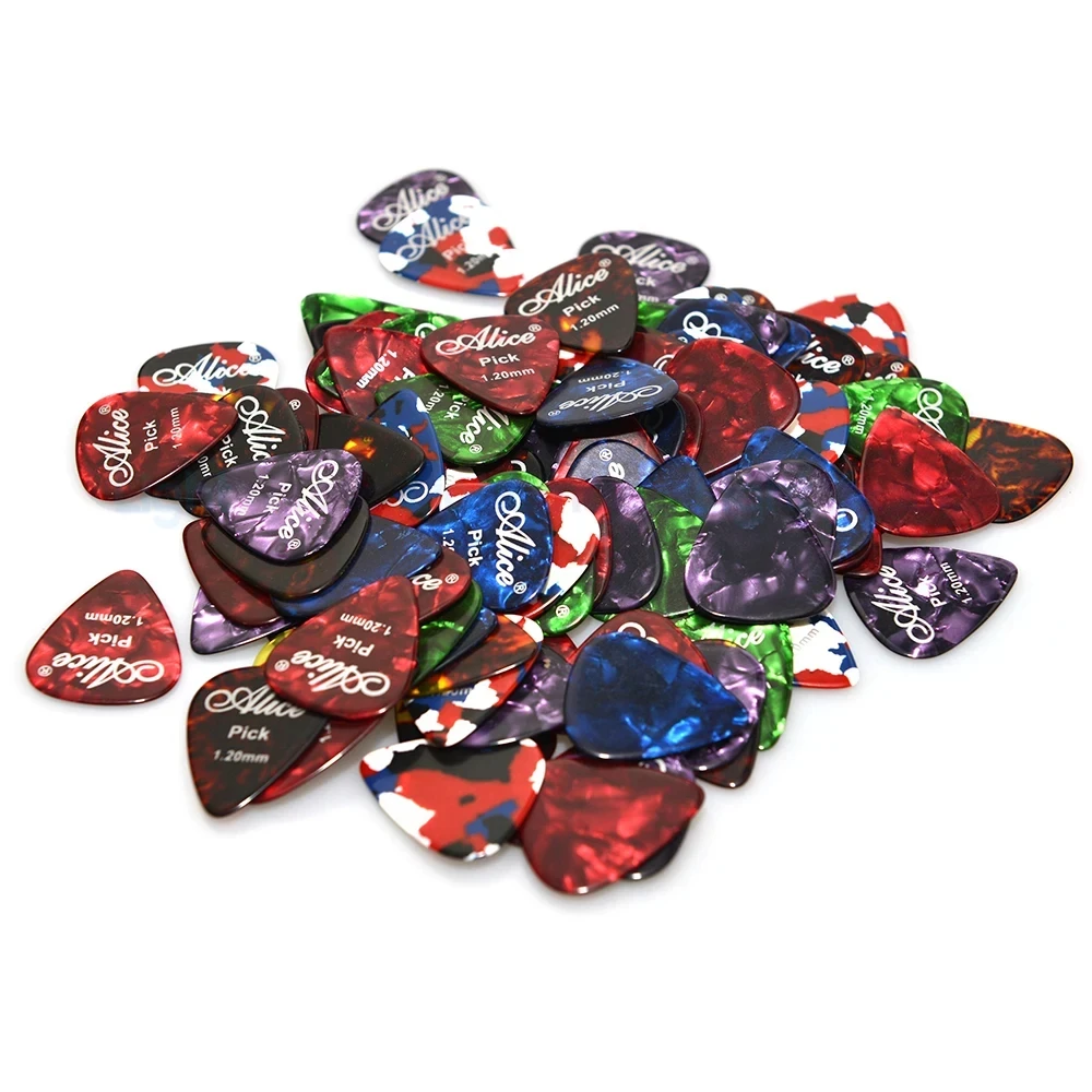 Alice Guitar Picks 6pcs Celluloid Mediator Thickness 0.46 0.71 0.81 0.96 1.20 1.50mm Electric Acoustic Guitar Accessories