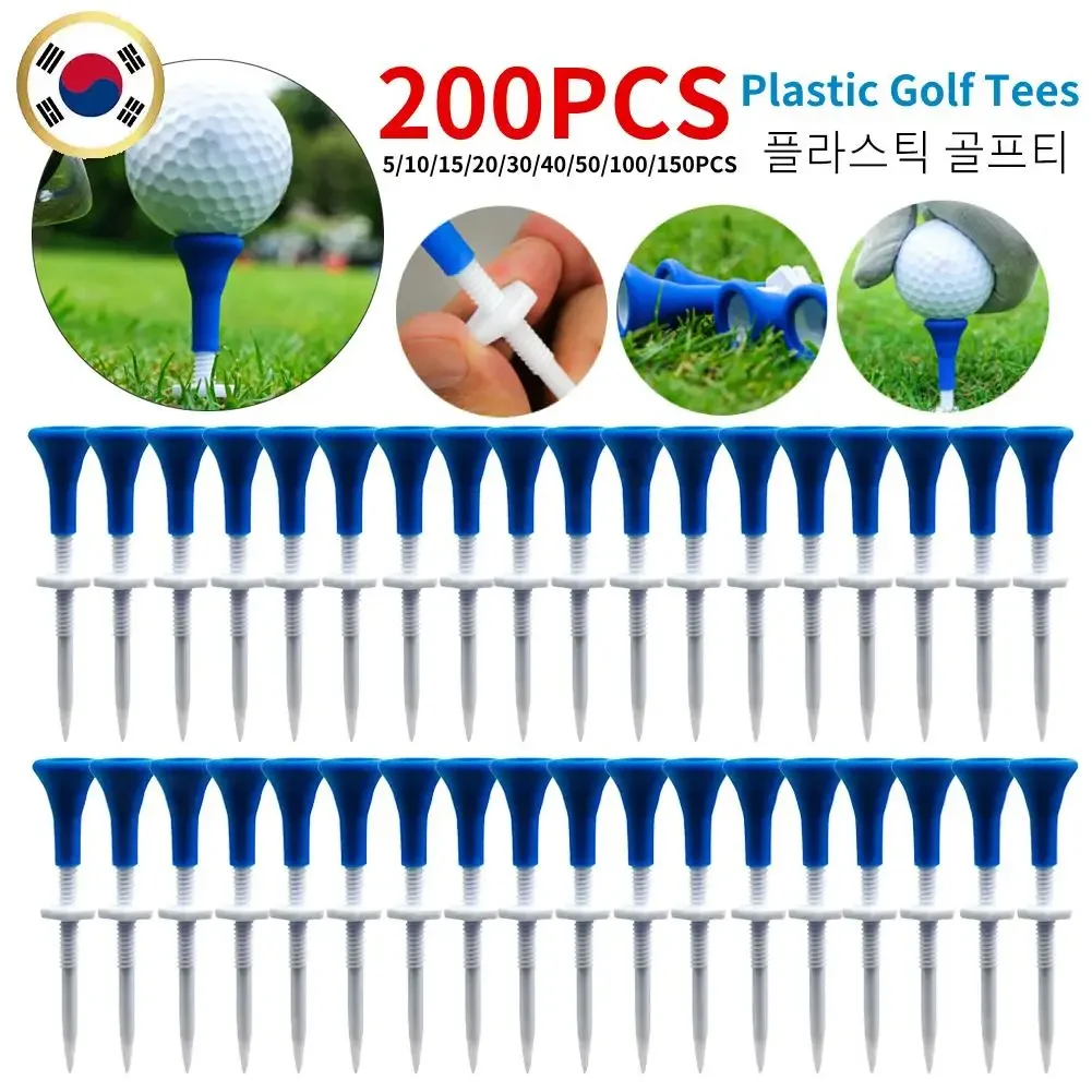 5-200pcs Golf Tees 86mm Golf Ball Holder Step Down Adjustable Height Golf Tees Plastic Golf Training Ball Stand Golf Accessories