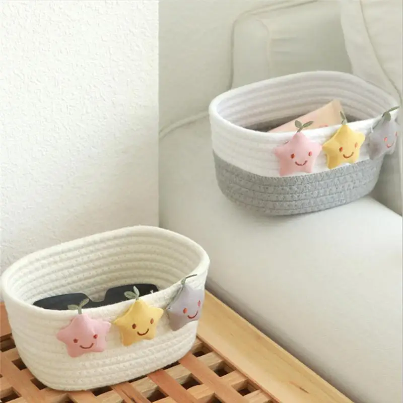 Storage Basket Practical Bathroom Clothes Gray White 20×15×9cm Storage Baskets Small Basket For Nursery Toys Baby Kids