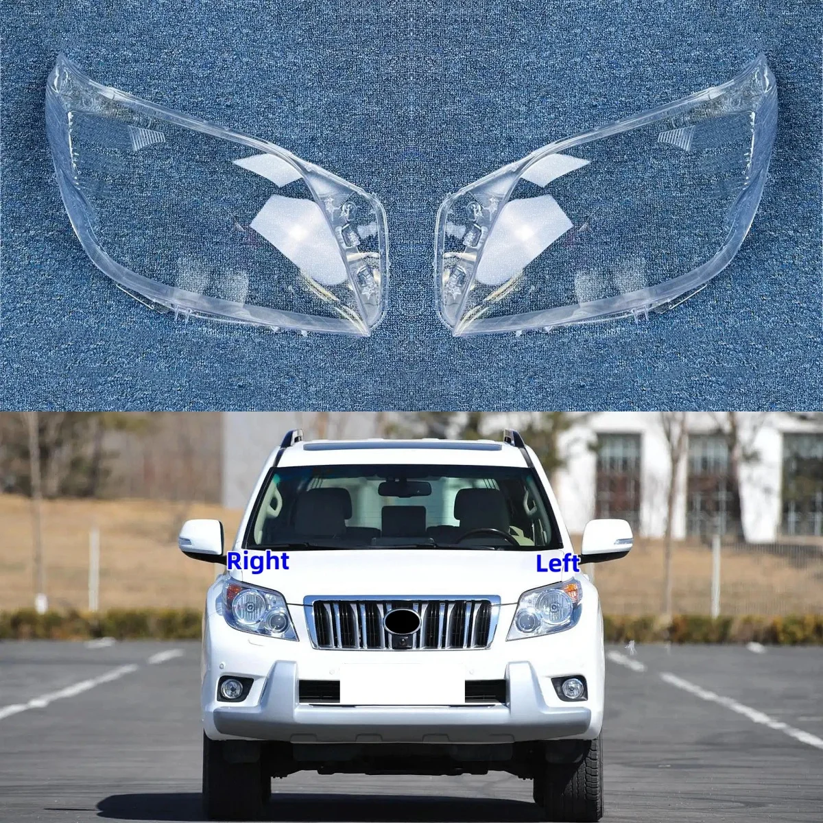 

Для Toyota Prado 2010 2011 2012 2013, крышка фары, абажур, абажур, прозрачная стеклянная линза