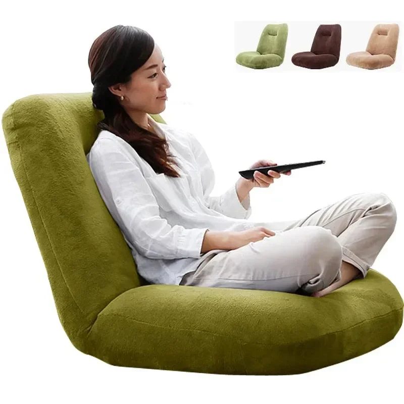 Folding Adjustable Lazy Sofa Chair Japanese Floor Chair  Furniture Bedroom Living Room Playroom Balcony Adjustable Gaming Chair