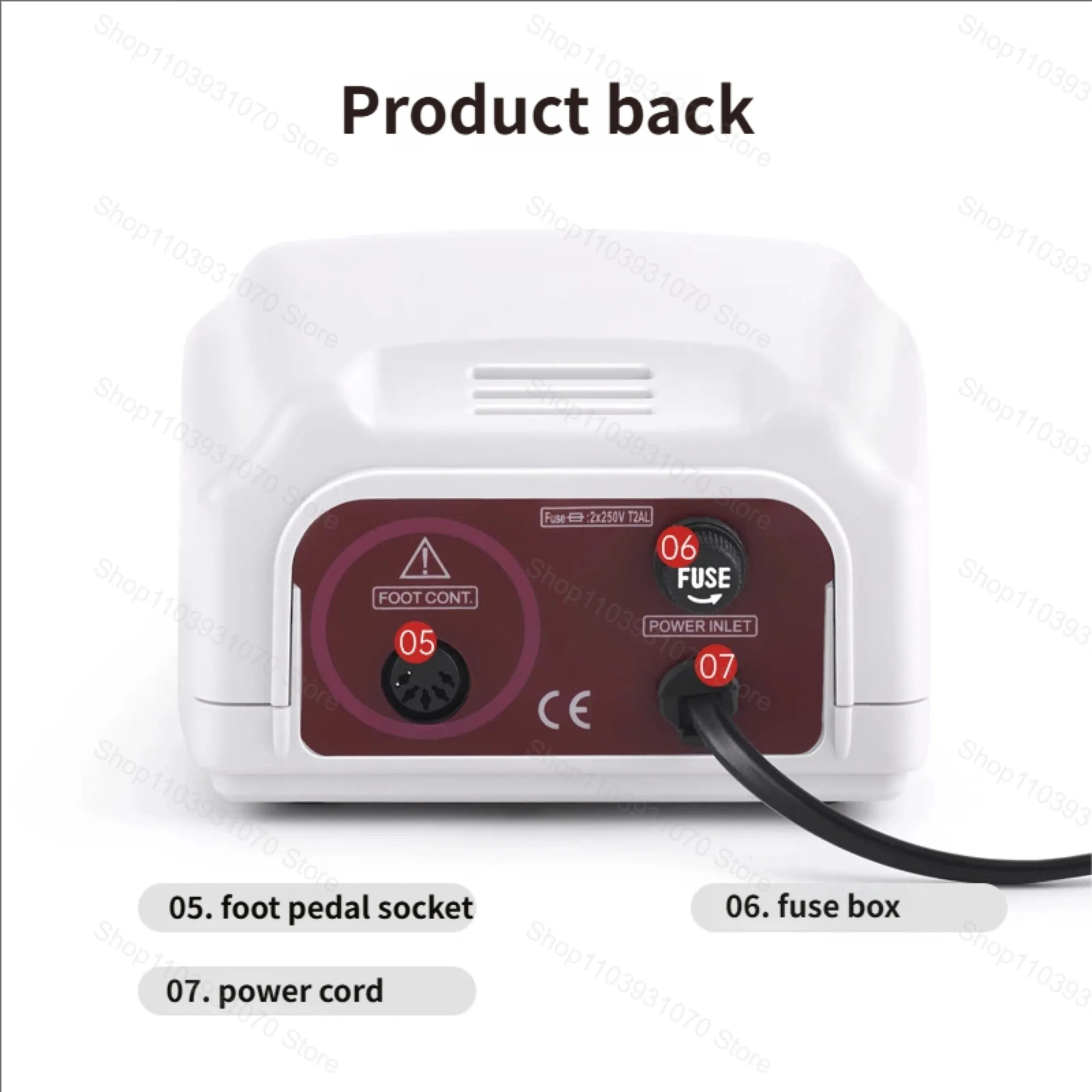 Forte 207b Trapano per unghie 65W 35000 RPM Frese per manicure elettrica Cura del piede Strumento di fresatura Attrezzatura per lima per unghie polacche