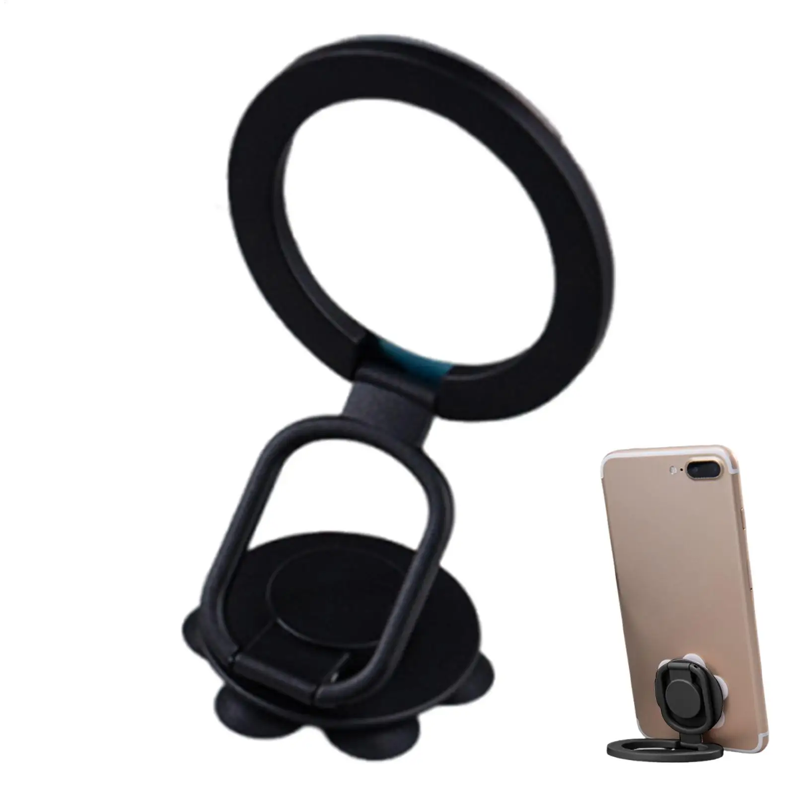 

Magnetic Phone Holder Suction Cup Adjustable Alloy Desk Phone Mount Cellphone Stand for Indoor Outdoor Car Office Home Bedroom