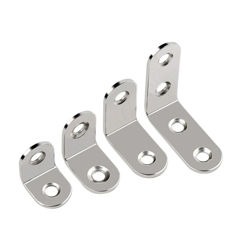 Upgrades Stainless Steel L Brackets set Corner Brace with Screws Furniture Fixation Brackets set for Furniture Assembly