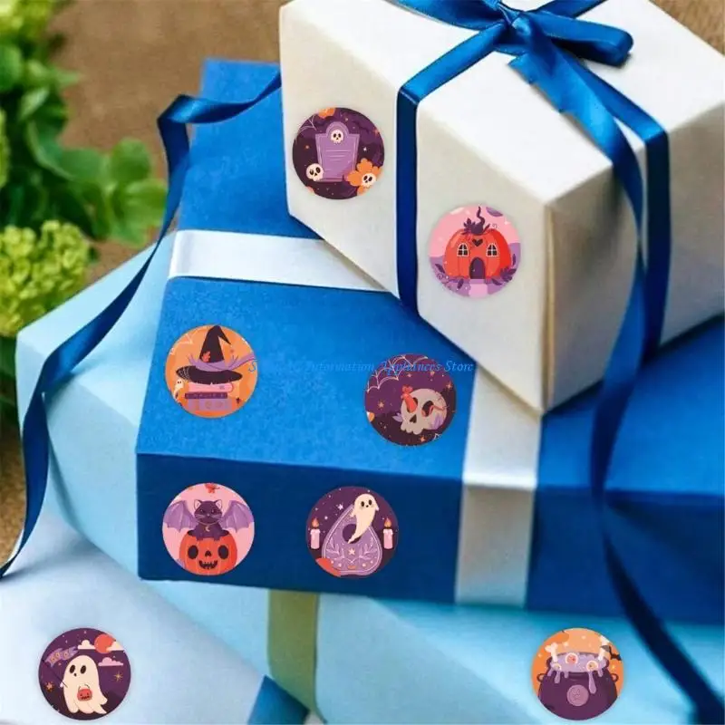 

500 Pcs Halloween Sticker Pumpkins Sticker Scrapbook Sticker Reward Sticker