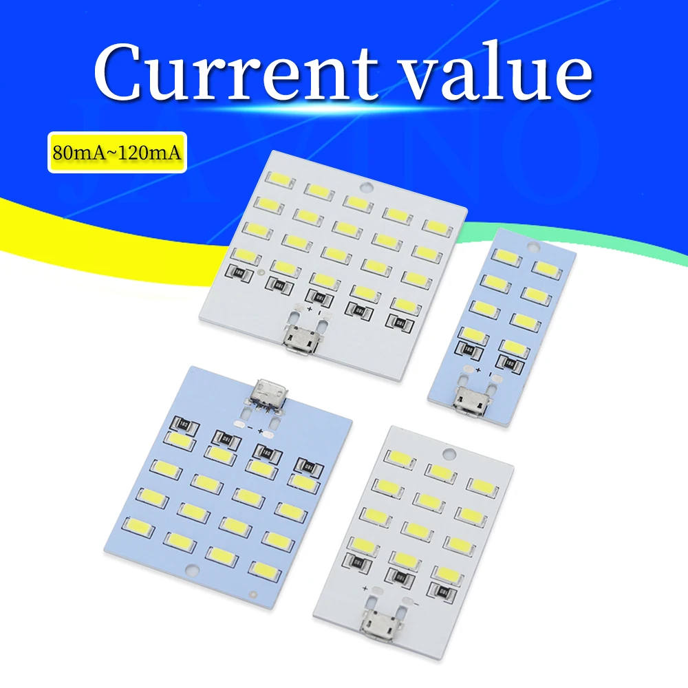 1PCS high quality 5730 smd 5V 430mA~470mA White Mirco Usb 5730 LED lighting panel USB mobile light Emergency light night light