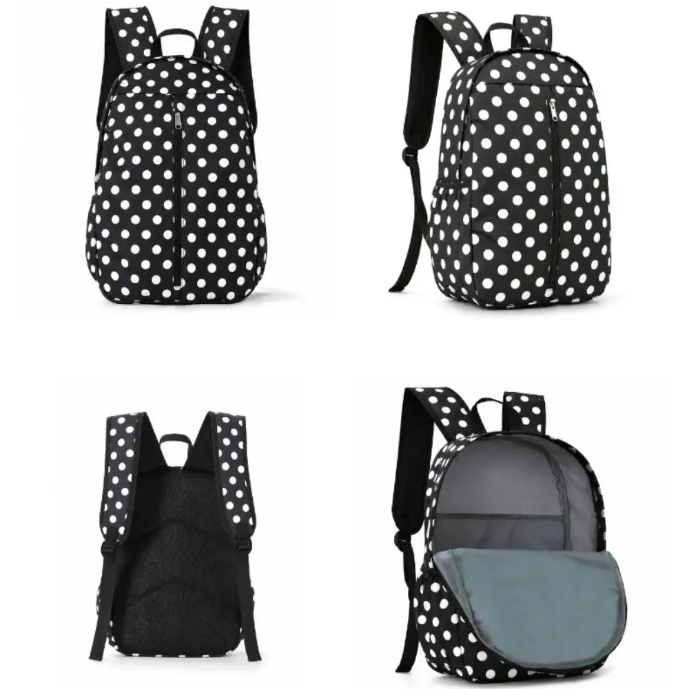 Polka Dot Backpack Large Capacity Lightweight Design Sports Backpack Padded Straps Waterproof Material School Bag Commute