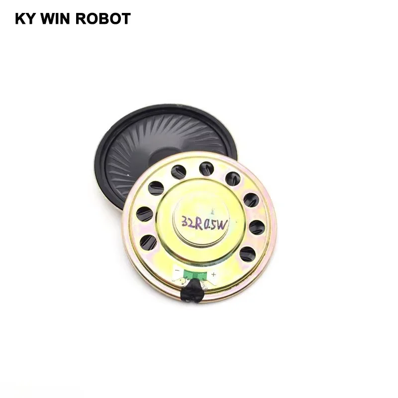 2 ピース/ロット新しい超薄型スピーカー 32 オーム 0.5 ワット 0.5 ワット 32R スピーカー直径 50 ミリメートル 5 センチメートル厚さ 9 ミリメートル
