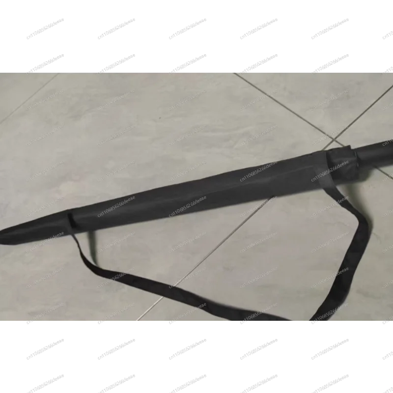 YbjBlack Straight Pole Long Handle UV Sunscreen Pull-Out Umbrella