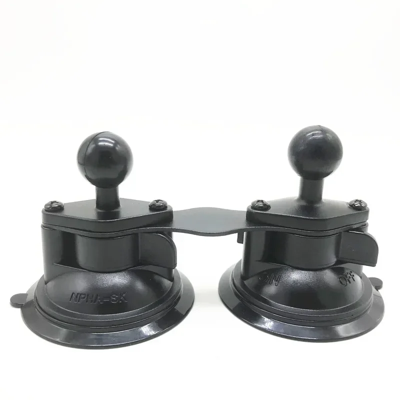 Bola dupla cabeça dupla ventosa, Ball Mount, Twist Diamante, ON OFF Lock, GoPro para RAM, tomada dupla, GOPro Camera, 1"