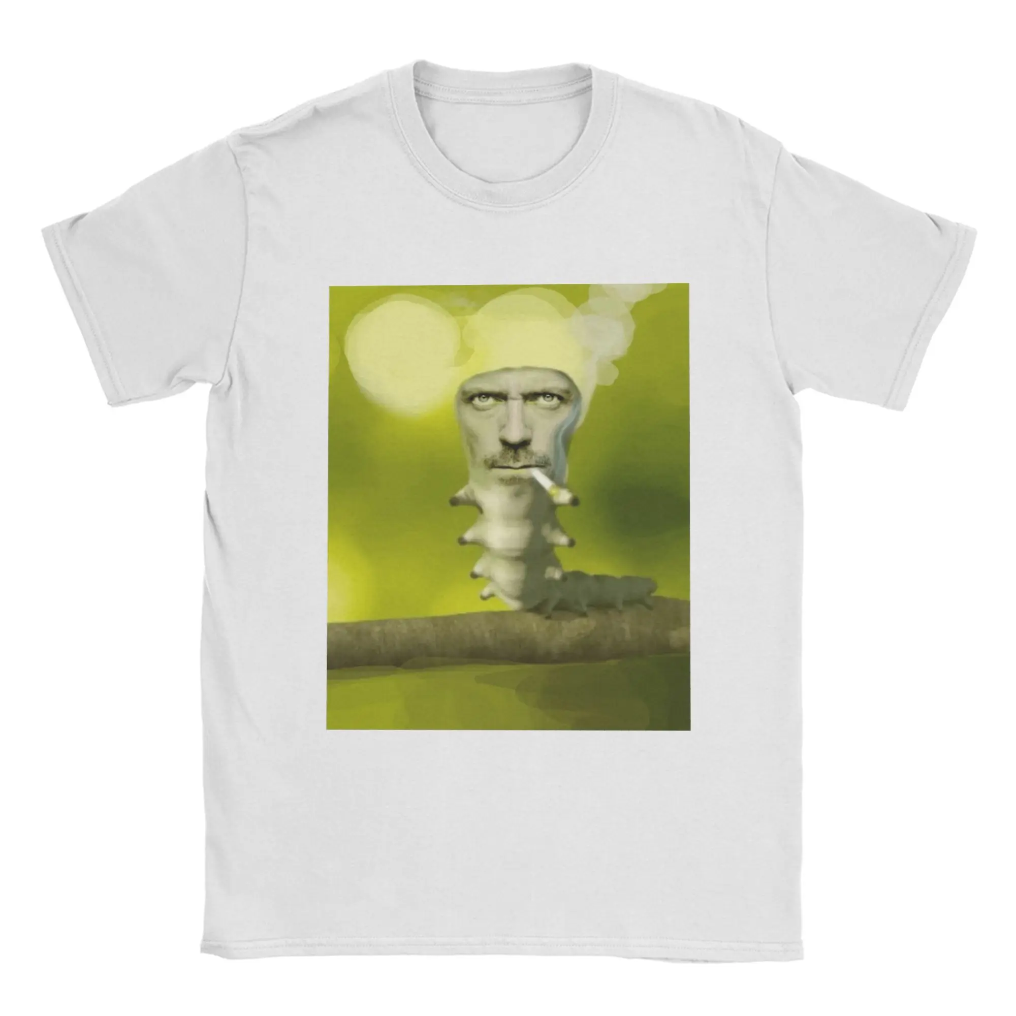 Funny Dr Gregory House Caterpillar Meme Funny T-Shirts for Men Crew Neck Cotton T Shirt Short Sleeve Tee Shirt Printing Clothing