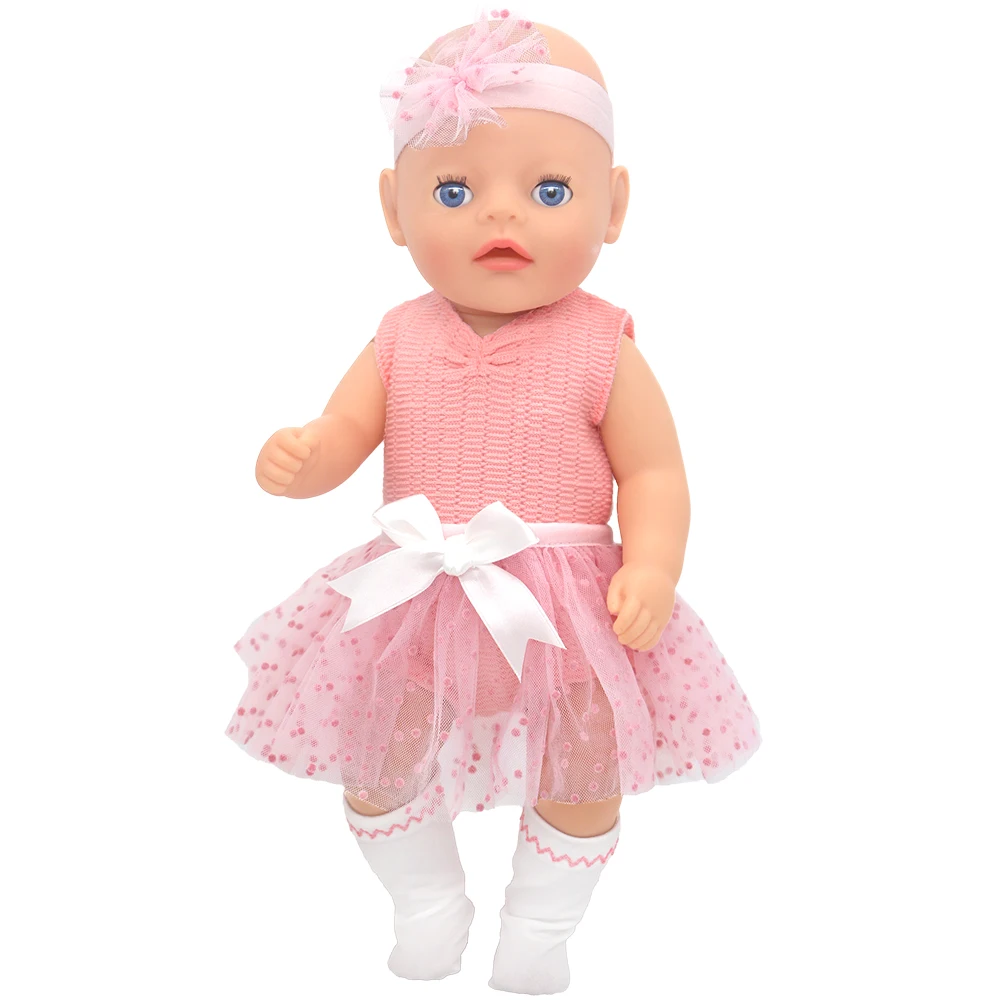 Puppenkleidung für 43 cm geborene Babypuppe, 13–18 Zoll, Neugeborene Puppe, niedliche Pullover, Strampler, Anzug, Puppenzubehör, Festival, Geburtstagsgeschenk – Detail 15
