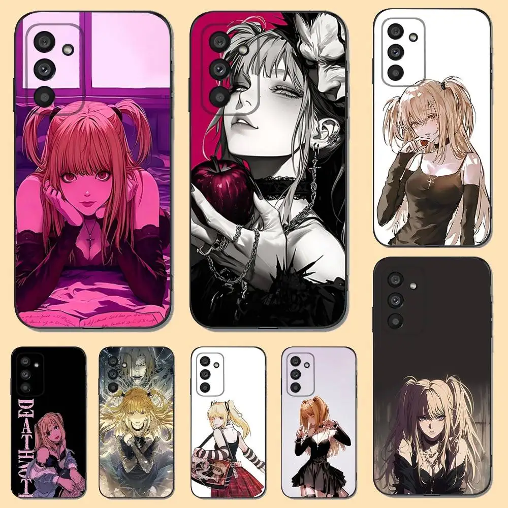 

D-Death Misa Anime N-Note Phone Case For Samsung S 25,24,23,22,30,21,10,9,Ultra,Plus,Lite,FE,4,5 G Soft Black Case
