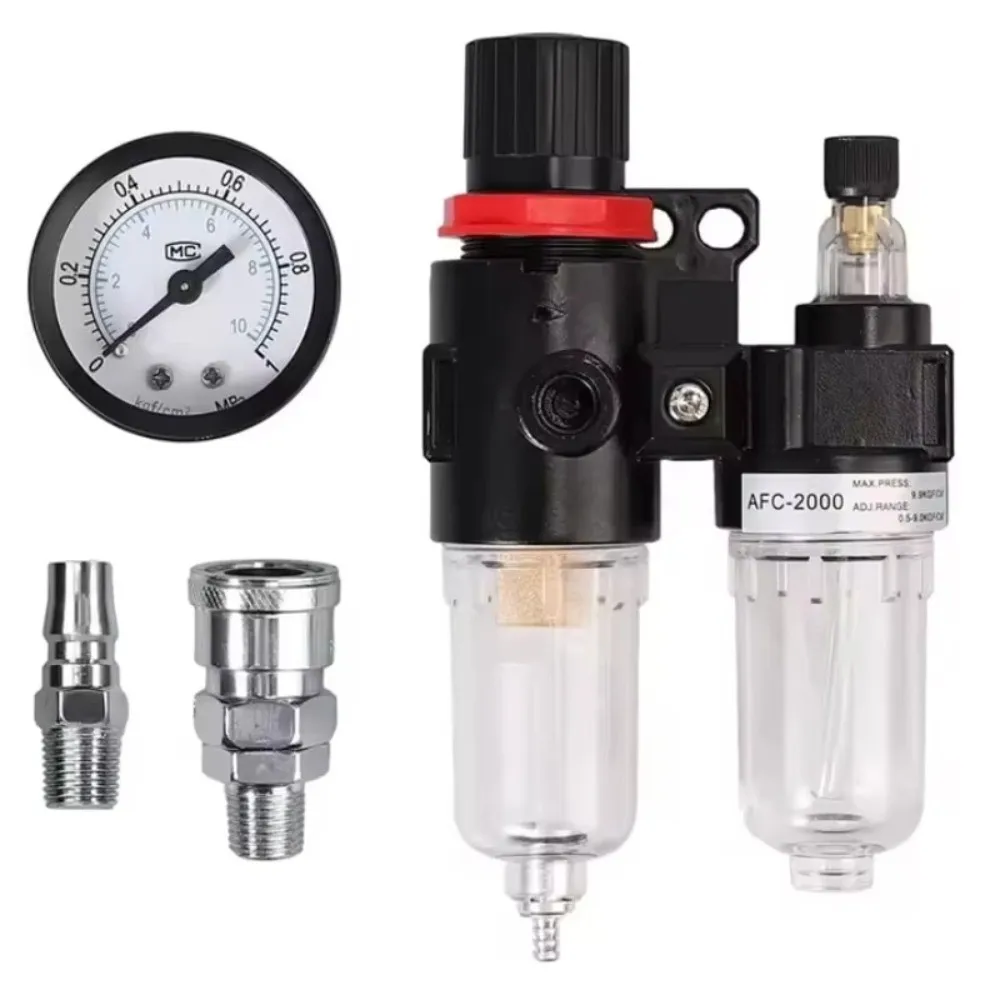 

Pressure Regulator AFC2000 Pneumatic Filter Regulator Oil Water Moisture Separator Two-piece Air Filter Copper Core