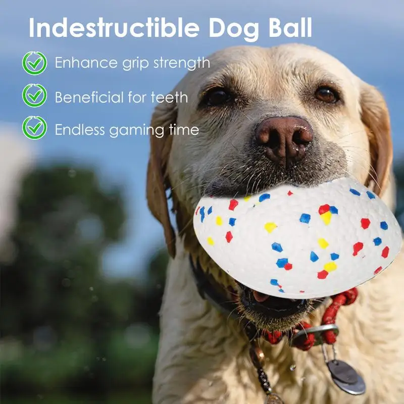 Dog Chew Toys Rubber Shape Squeaky Ball Tough Easy To Clean Dog Chew Ball Grinding Teeth for Dog for Medium Large Dogs