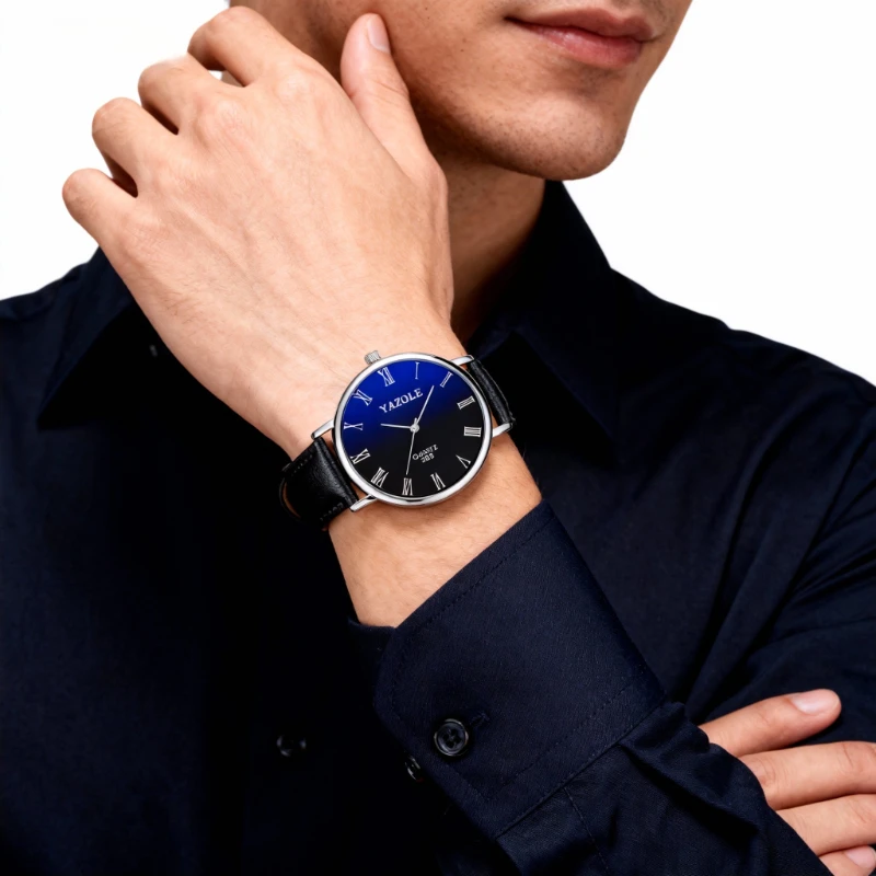 Famous Brand Men's Quartz Watches Business Fashion Trend Leather Strap Man Wristwatch Luxury Male Gift Clock montre homme
