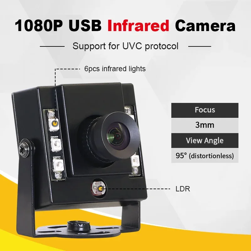In stock 3306 1080P PS5268 3mm 95degrees Distortionless COMS 1/2.7 Inch  HD IR940 Infrared Night Vision Mini USB Industrial Came