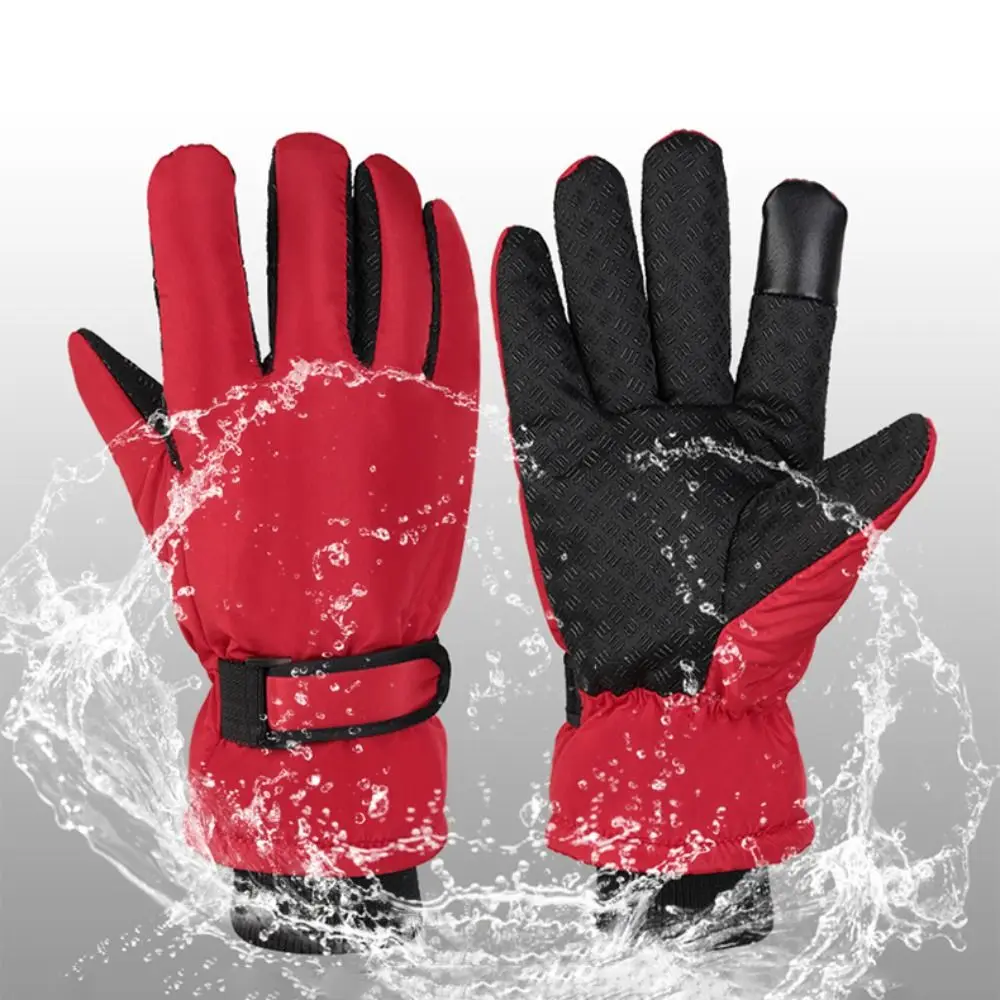 Windproof Warm Ski Gloves Touch Screen Waterproof Snowboard Ski Gloves Thermal Insulation Thickened Motorcycle Cycling Gloves