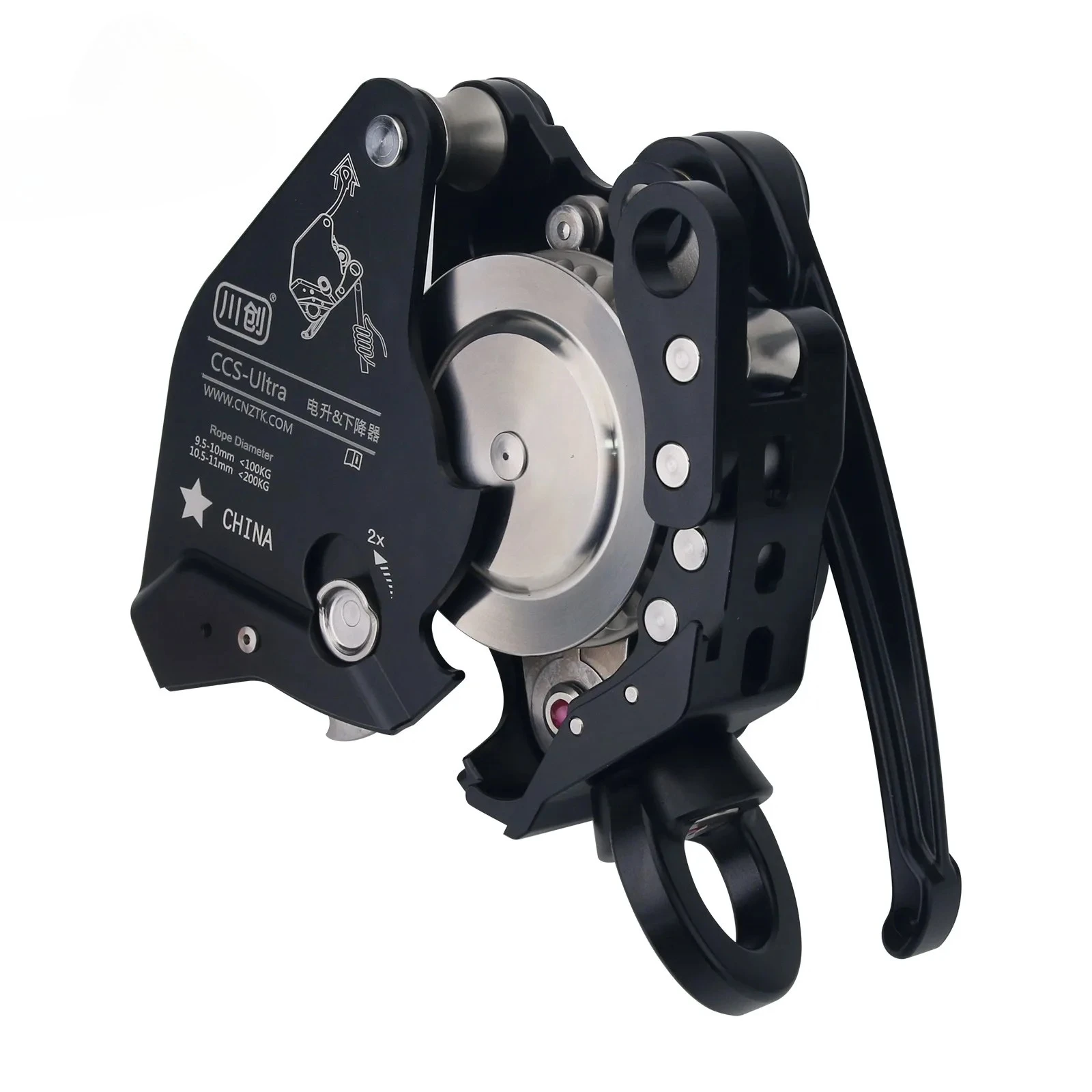 AWAH Z3-200kg Automatic Lock Ascender Descender Device, Anti-Fall Protective Gear for Rock Climbing, Rope Access Tool