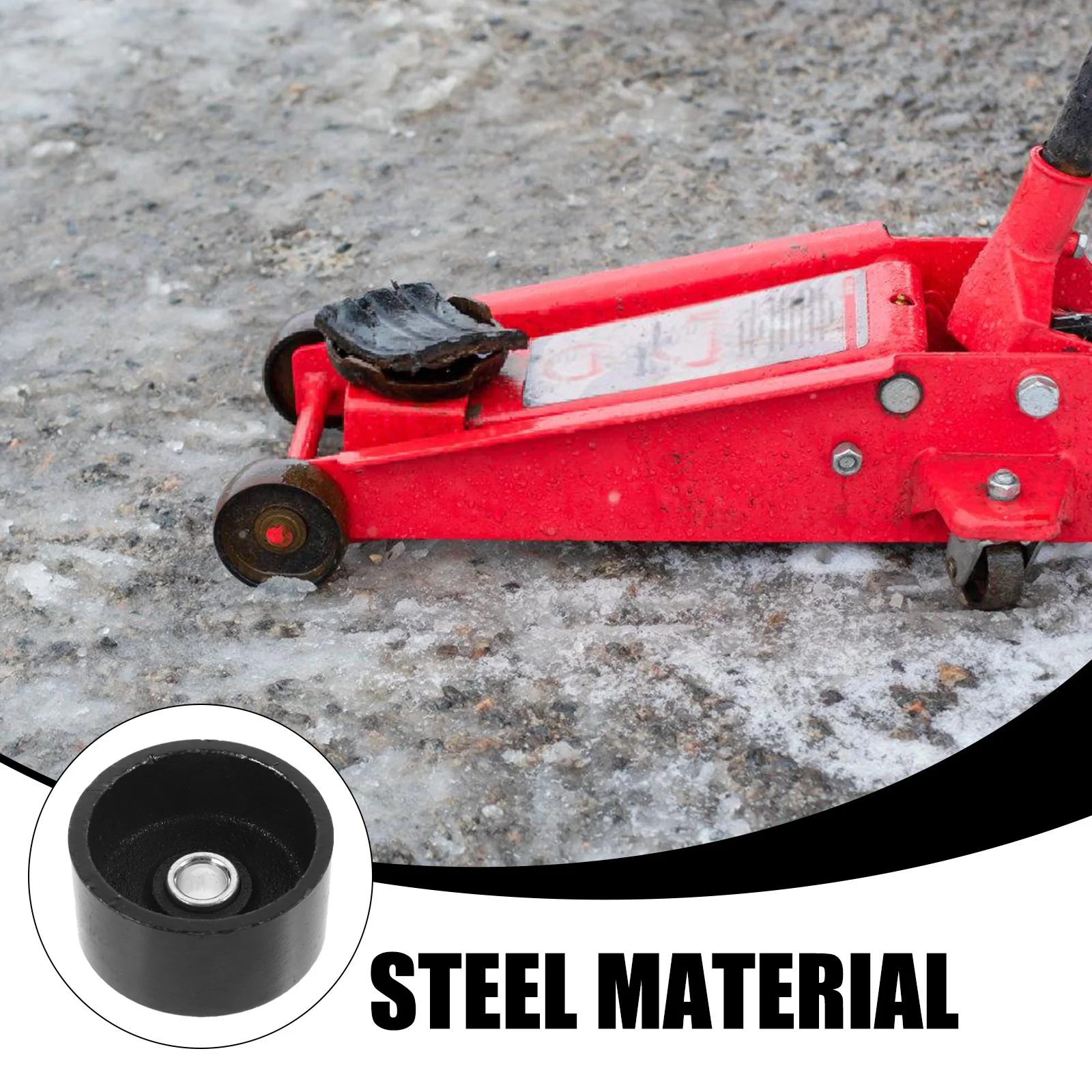 

Front Caster Wheels Replacement For Hydraulic Floor Jack Durable Steel Swivel Wheel Universal Trailer Jack Accessories 2.5