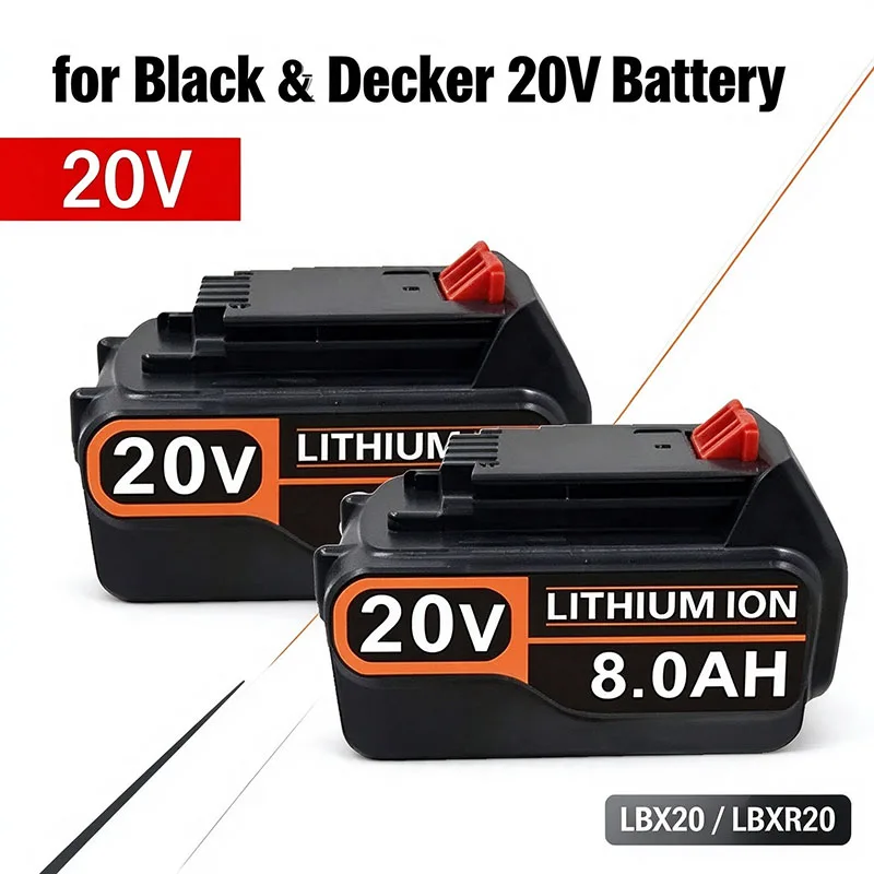 18V 3.0Ah 4.0Ah BL2018 Replacement for Black & Decker 20V Battery Max Lithium LST220 LB2X4020 LBXR20 LB20 LBX20 Cordless Tools