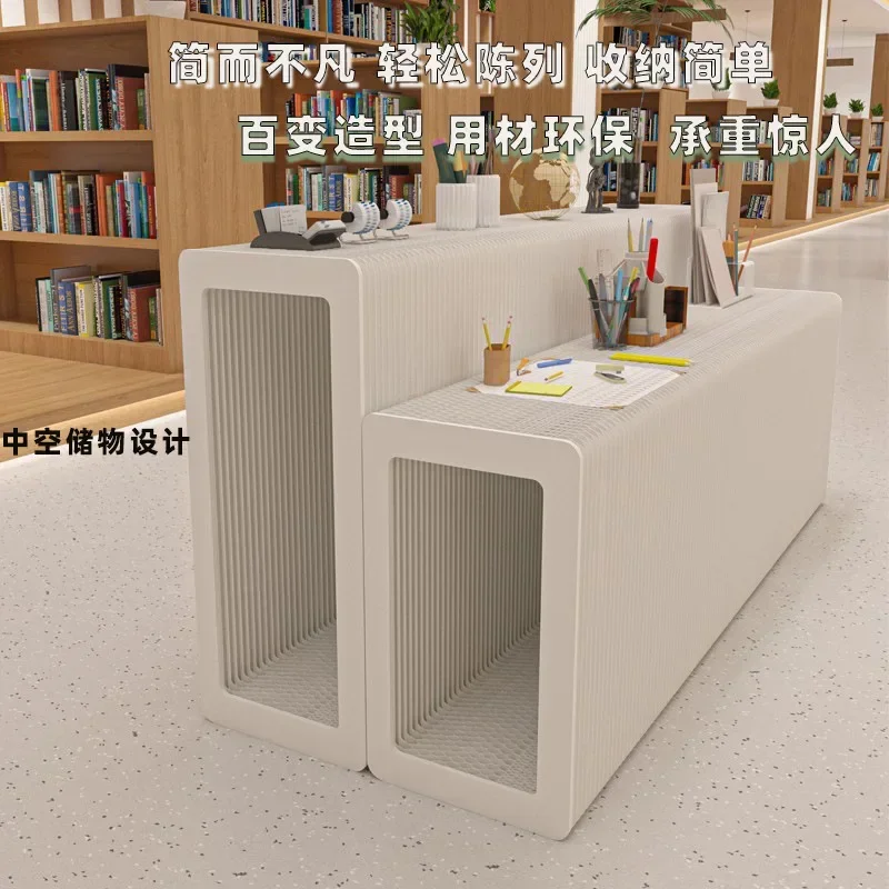 Exhibition Island Long Strip Booth Display Stand Clothing Store Product Display Rack Shelf Folding Mobile Station