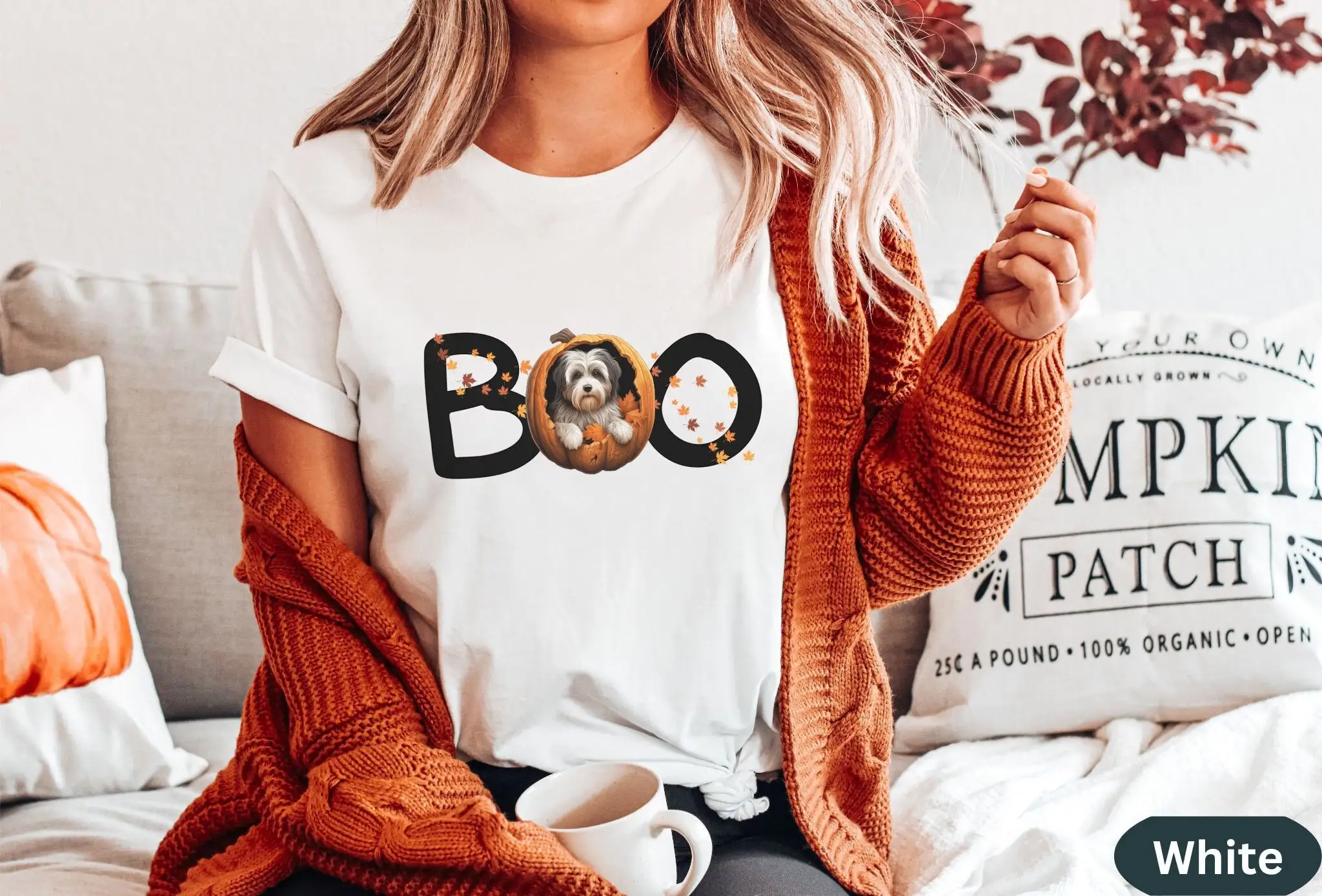 Dogs Havanese Halloween T Shirt For Dog Mom Person Boo Pumpkin