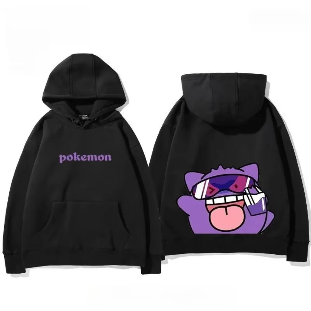 

Men's Pokémon Game Gengar Autumn/Winter Q-Edition Printed Hoodie Men's and Women's Original Trend Loose Casual Sweater Top Y2k