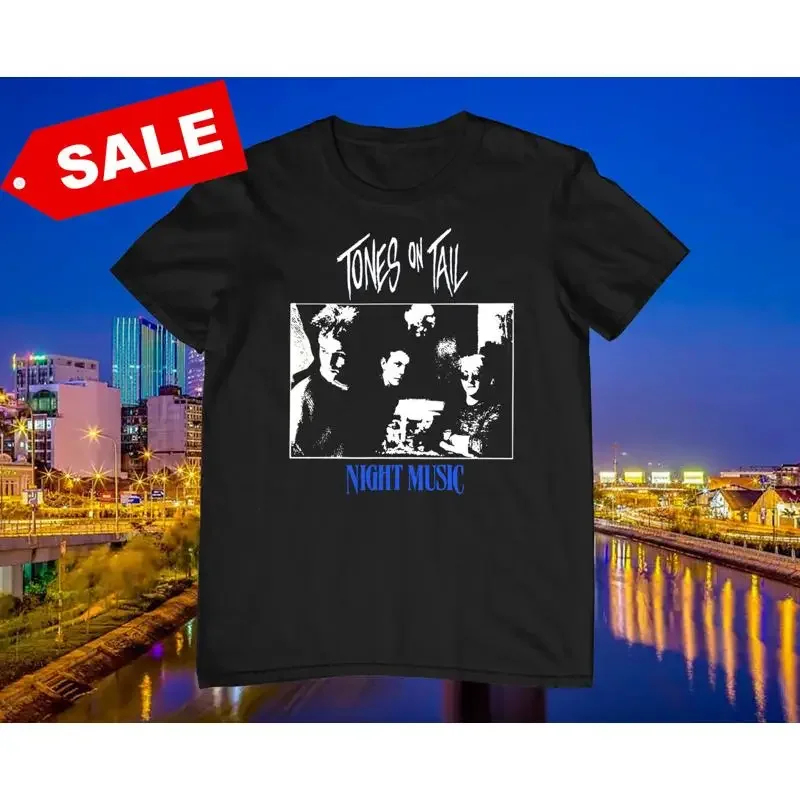 Tones On Tail Band Night Music Baumwoll-T-Shirt in schwarzer Vollgröße Bt064