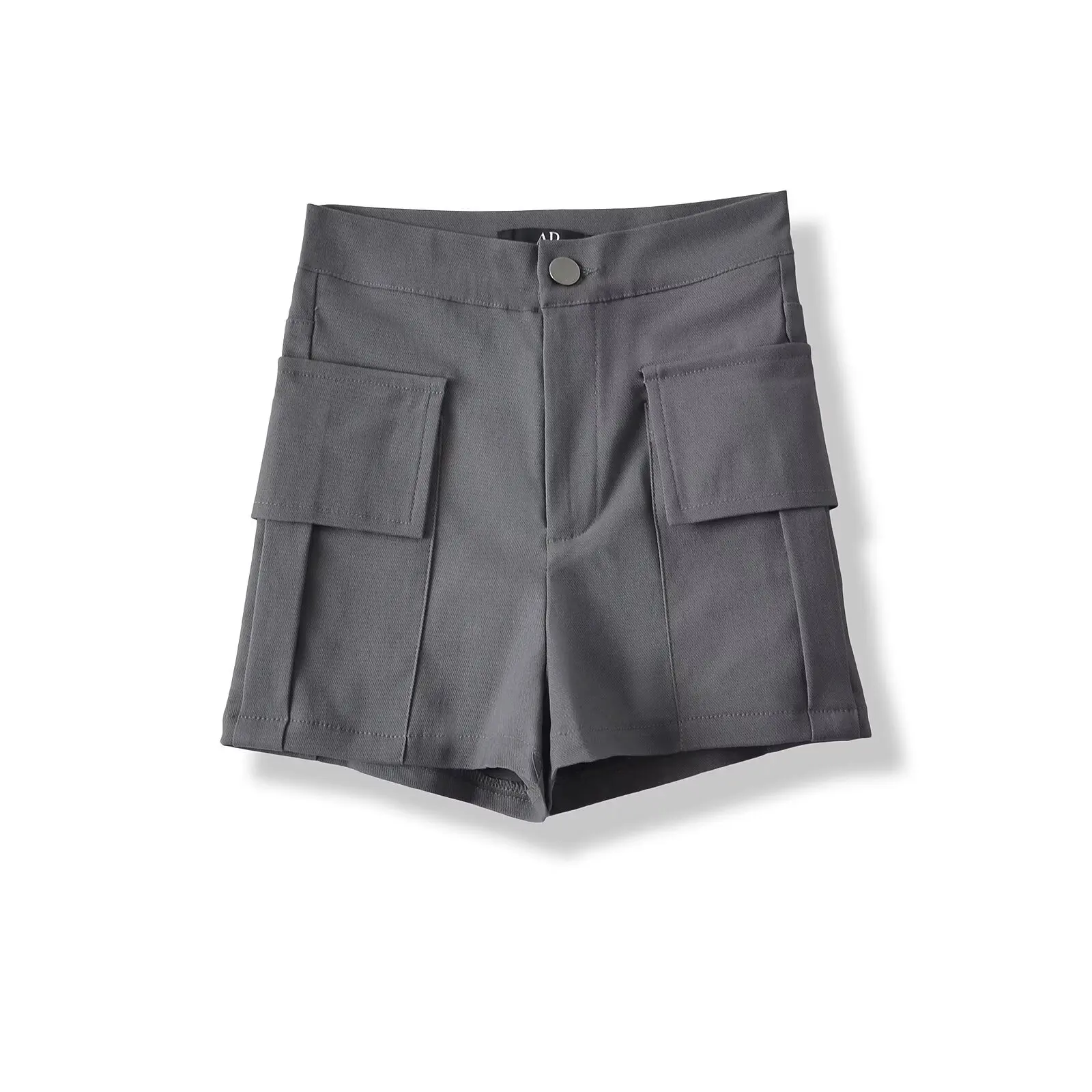 ملابس العمل بتصميم كيت الأمريكي القديم orts عالية الخصر مستقيمة الساق تغطي المؤخرة للتنقل في الصيف المرنة متعددة الاستخدامات