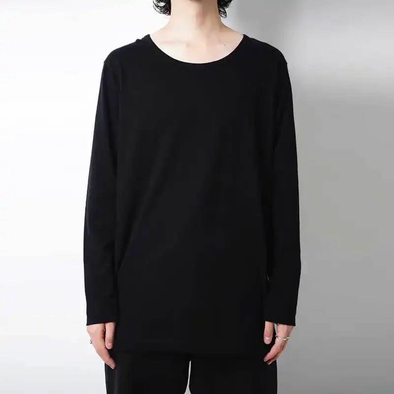 

YOJI OOAK японская оригинальная темная серия облегающая длинная хлопковая универсальная мужская футболка с длинными рукавами