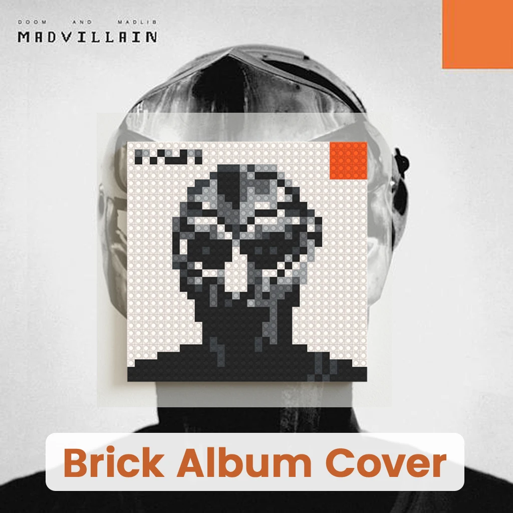 

M-Madvillain Hip Hop Gift Music Album Cover Building Blocks Mosaic Pixel Art Brick DIY Painting Home Wall Decor