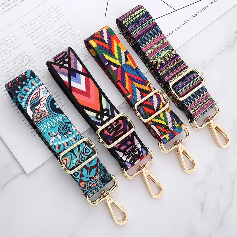 New widened bag shoulder strap shoulder bag strap fashionable versatile printed bags strap luggage accessories bags