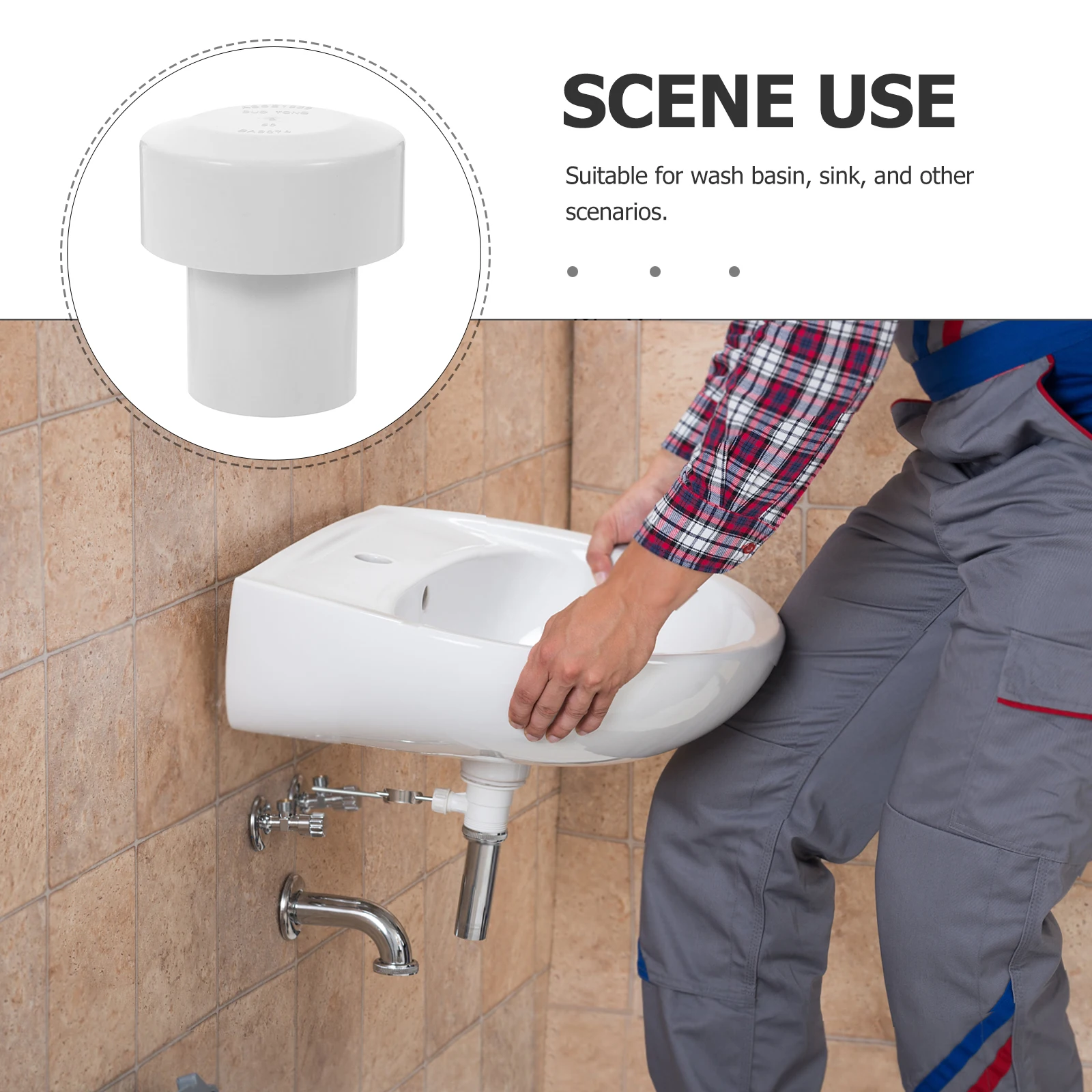 

Portable Air Admittance Valve PVC Suction Valve Multi-Functional Drainage Ventilation Hose Adapter Air Supply Accessory