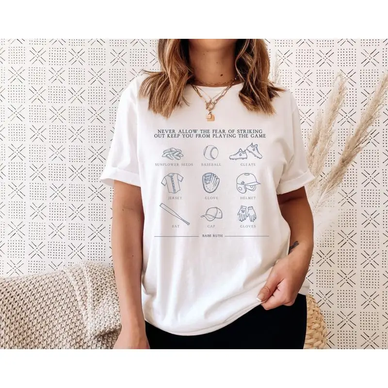 Camiseta de béisbol con cita de Babe Ruth para mujer, camisetas de mamá de juego para mujer