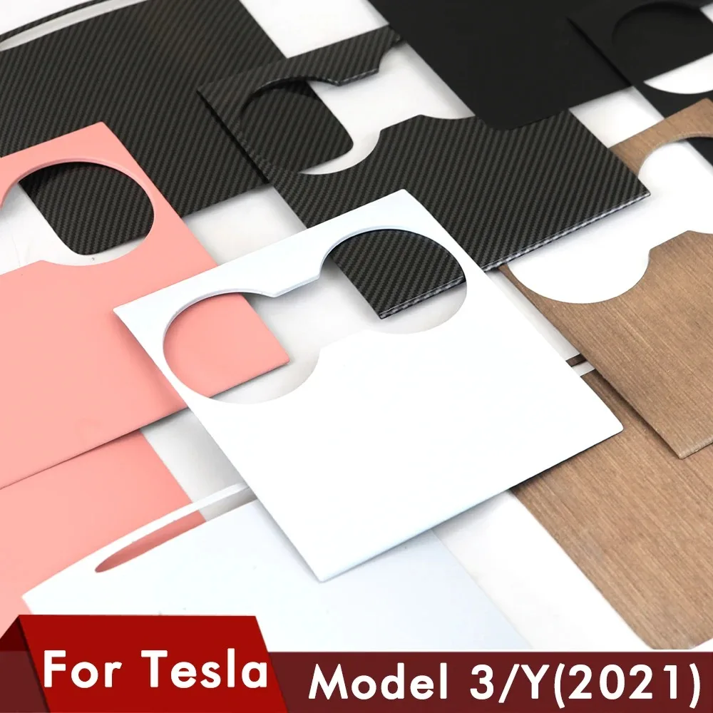 Protezione della copertura della console centrale per Tesla Model 3/Y Adesivo avvolgente per pannello di controllo centrale Adesivi decorativi