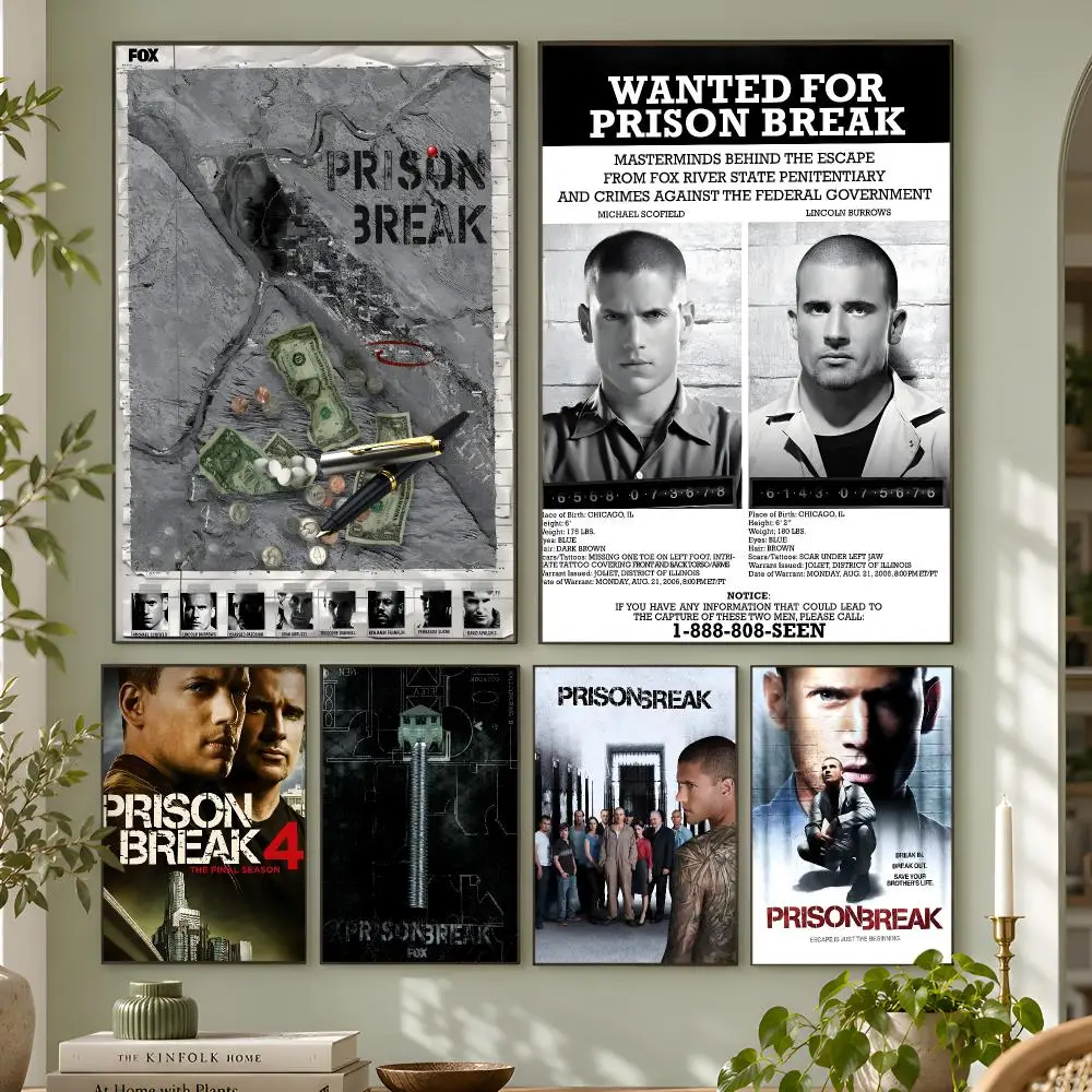 P-Prison Break Poster Wall Art Home Decor Living Room Bedroom Office Dorm Apartment Gift