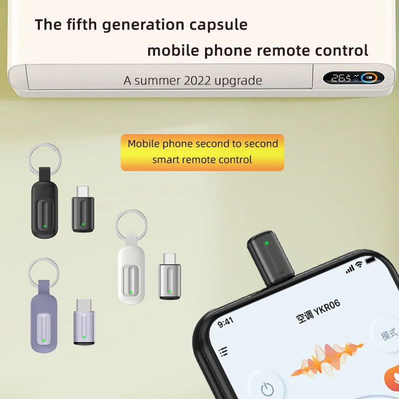 New Capsule Shape Universal IR Remote Controller Mini Phone Infrared Blaster For Air Conditioner TV All Home Appliances