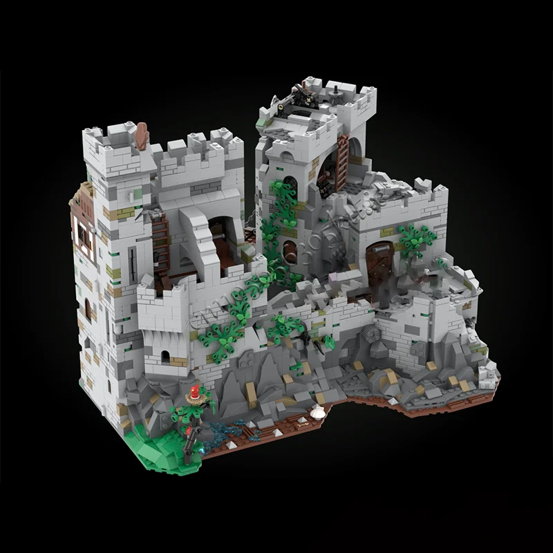 3765 부품 MOC 중세 모듈식 폐성 모델 블록 DIY 창의적 조립 브릭 장난감 어린이 축제 선물