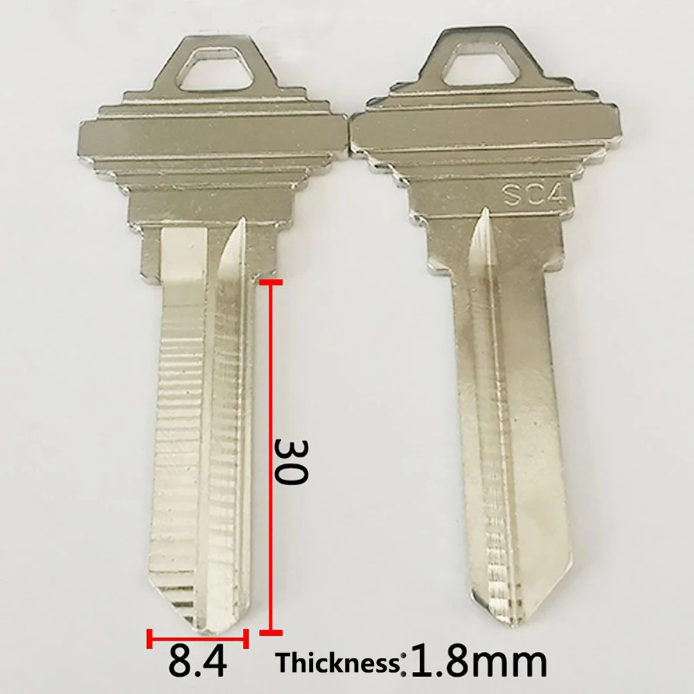 

20PCS/LOT SC4 Key Blank Door & House Key Blank Cilvil Horizontal Key Machine