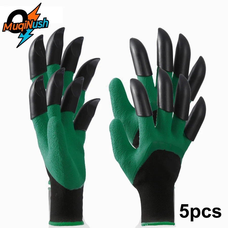 

MuqiNush 5 pcs Horticultural Gloves With Claws For Digging And Gardening Suitable For Hand Protection In Plantation Yard Work