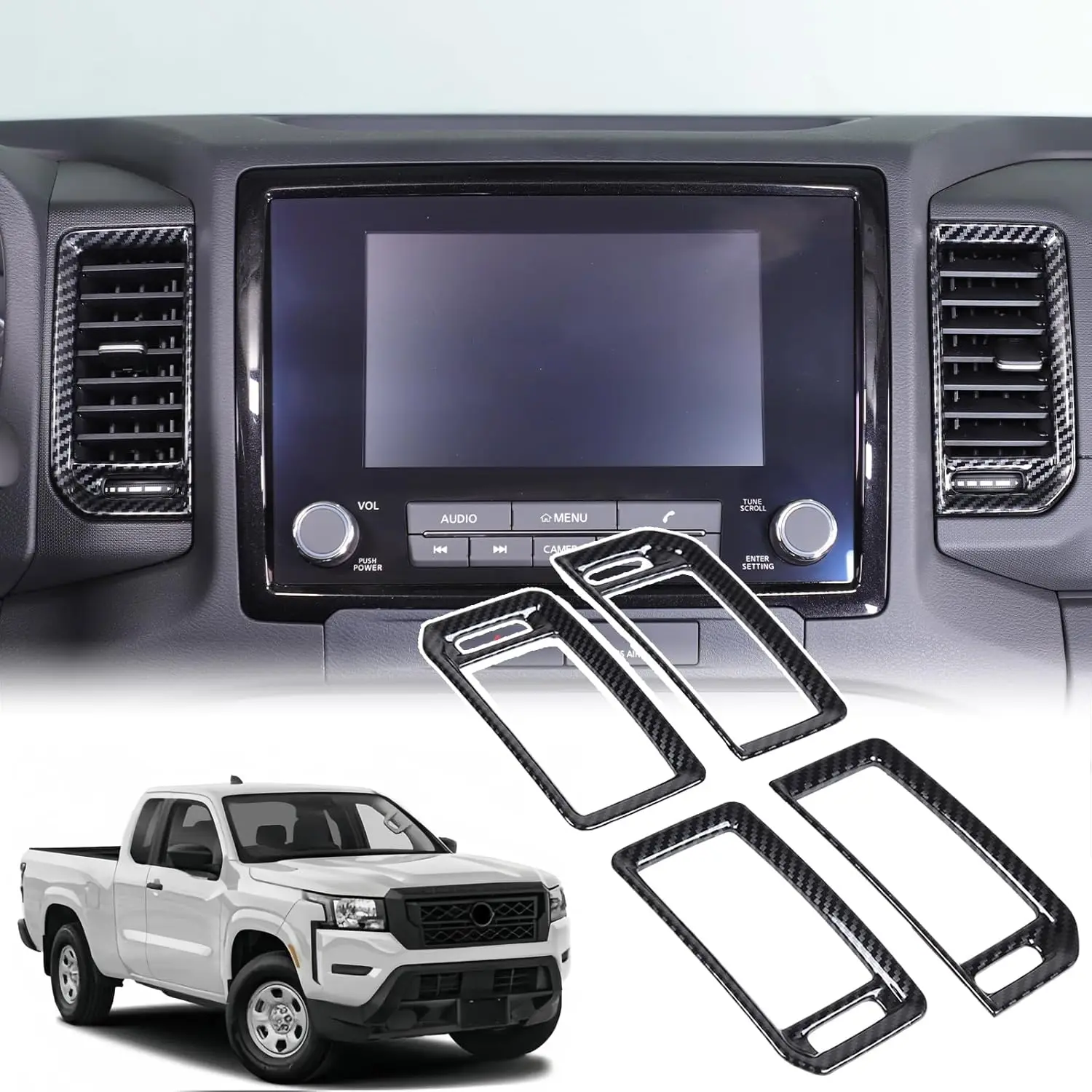 

Декоративная крышка вентиляционного отверстия центральной консоли для Nissan Frontier 2022-2024, аксессуары для накладки вентиляционного отверстия кондиционера