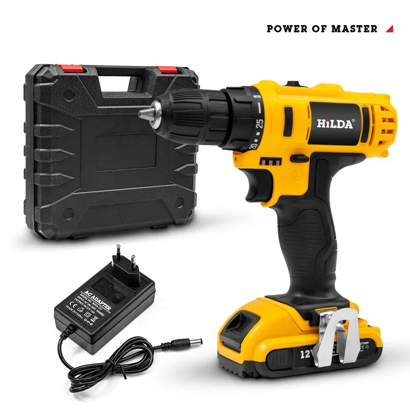 Household Impact Hand Drill Tools Rechargeable Lithium Electric Drill Electric Screwdriver Set Handheld Cordless Drill