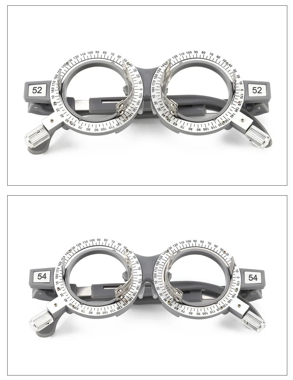 Metall-Probefassung in Grau, feste Probefassung, optische Probegläserfassung 52~70mm, für Brillengeschäfte von Dhoptical – Detail 6