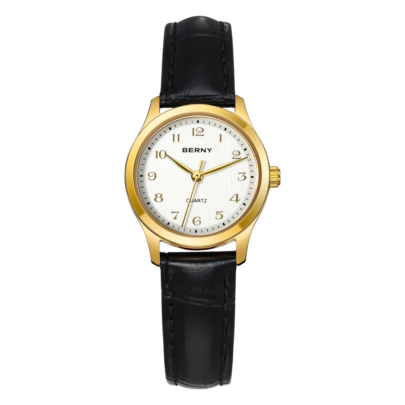 BERNY Gold Watch For Women Luxury Ladies Fashion Quartz Wristwatch Elegant Gradient Dial Multiple Scenarios Matching Lady Watch