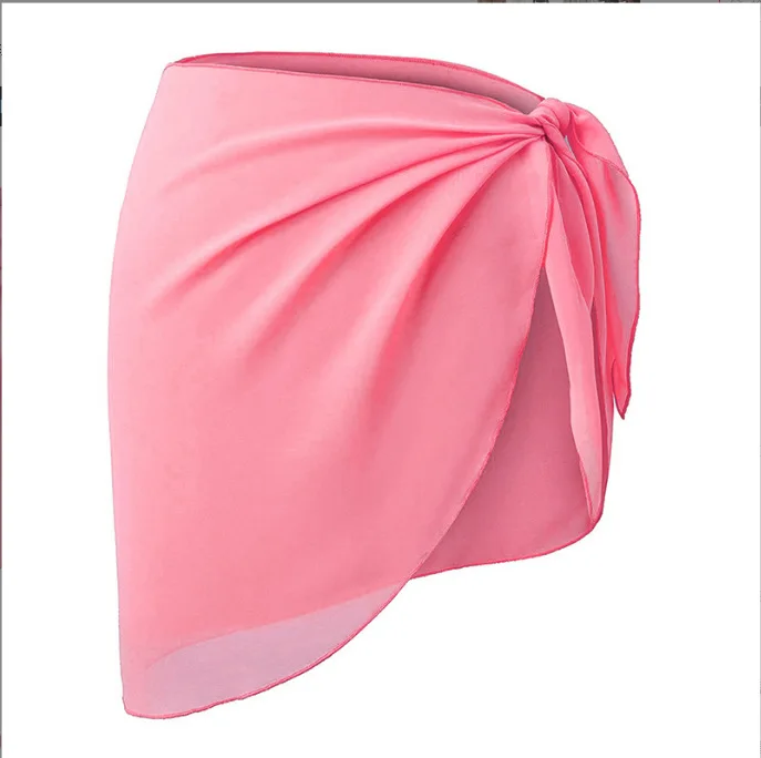 

Women Short Sarongs Swimsuit Coverups Beach Bikini Wrap Sheer Short Skirt Chiffon Scarf Cover Ups for Swimwear Beach Dress