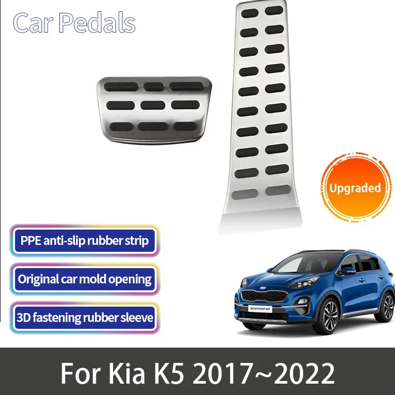 

Car Foot Pedals for Kia Sportage KX5 QL 2017~2022 2021 2020 2018 Accelerator Stainless Steel AT MT Brake Non-slip Pedal Parts
