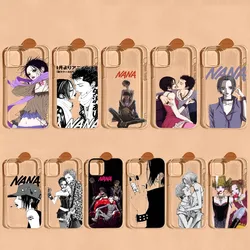 Comic NANA Anime Phone Case For iPhone 14 13 12 11 Pro Max Mini X Xs XR 6 7 8 Plus SE 2020 Transparent Case