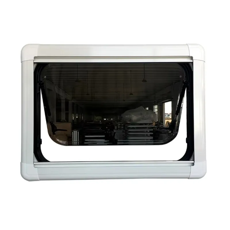Caravan RV Double Glaze Acrylic Window With Pleated Blind And Fly Screen Strong Frame Locks UV Resistant